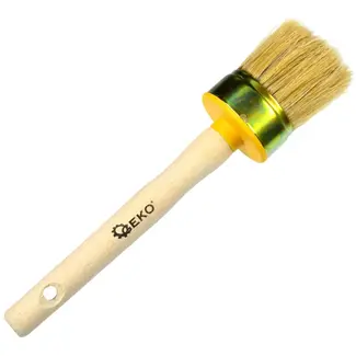 GEKO Ronde verfkwast - 100% natuurlijk haar - Houten handvat - 50 mm