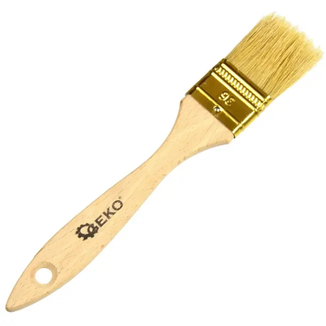 GEKO Platte verfkwast - 36 mm - Universeel gebruik - Houten handvat