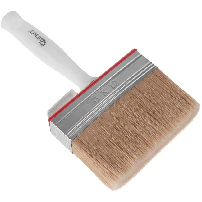 GEKO Blokkwast - 130 mm - Synthetische en natuurlijke vezels - Houten handvat