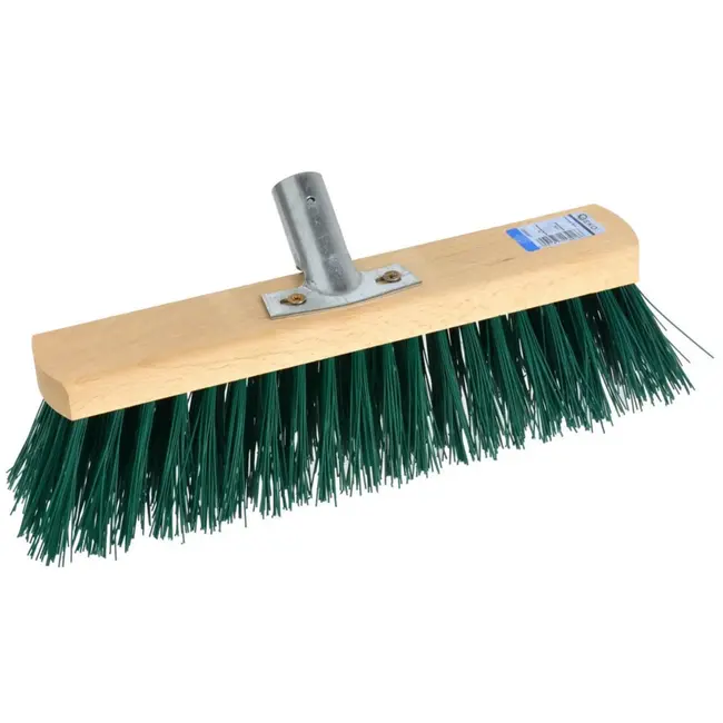 GEKO Straatbezem - Nylon Borstel - Houten Blok - 30 cm