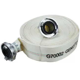 GEKO Brandweerslang - 30m - 2" diameter - Inclusief koppelingen - Wit