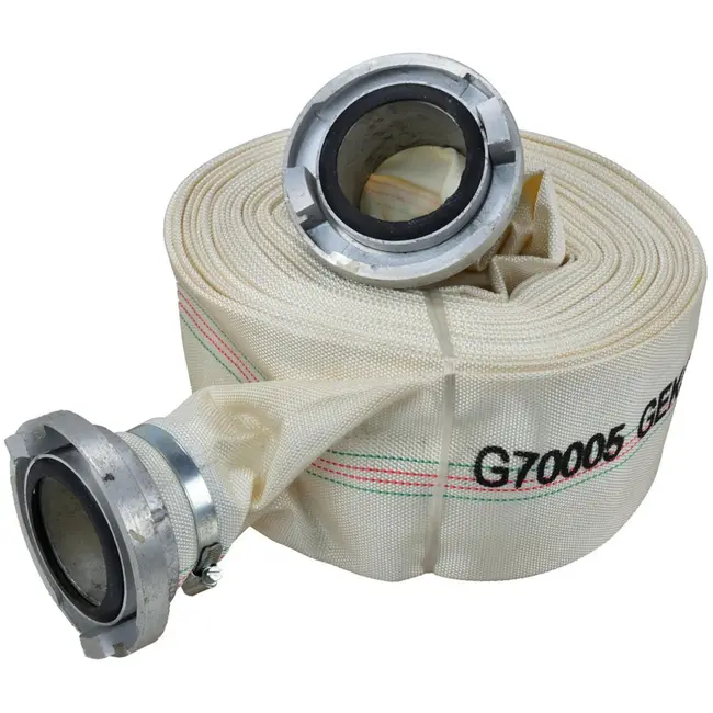 GEKO Brandwerende slang - 20 m - 8 bar - 3 inch - PVC binnenzijde - Met koppeling