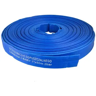 GEKO PVC layflat slang - 50 m - 2 bar - blauw - 1 inch