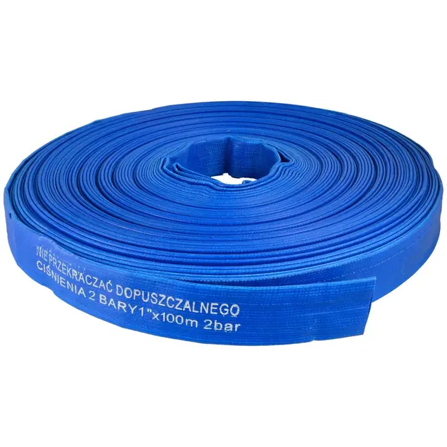 GEKO PVC layflat slang - 26 mm diameter - 100 m lengte - 2 bar druk - Flexibel rubber materiaal