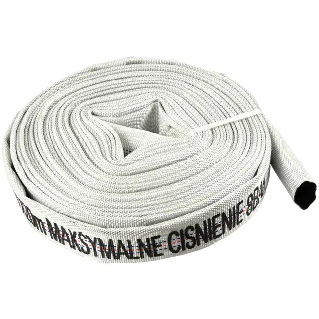 GEKO Brandweerslang - 20m - Zonder Koppelingen - Wit - 1" Diameter