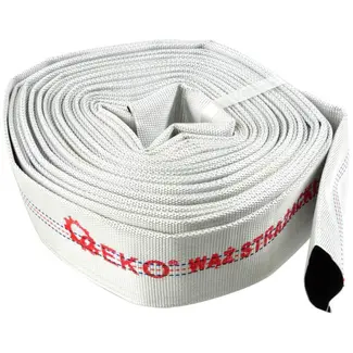 GEKO Brandweerslang - 2" diameter - 20 m lengte - zonder koppelingen - wit