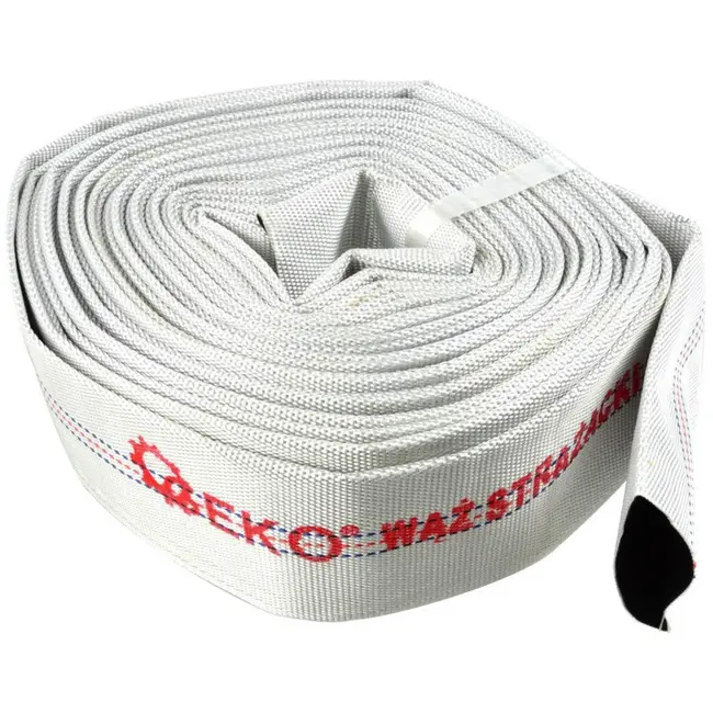 GEKO Brandweerslang - 2" diameter - 20 m lengte - zonder koppelingen - wit