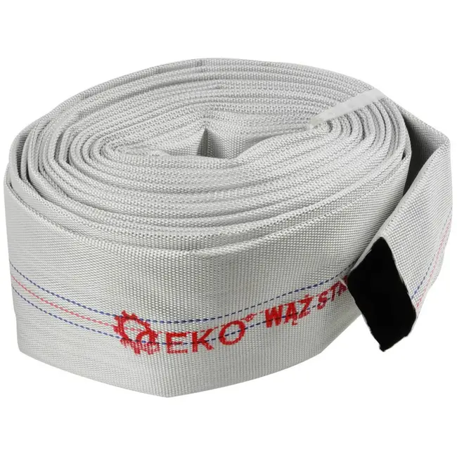 GEKO Brandweerslang - 3" diameter - 20 m lengte - zonder koppelingen - wit