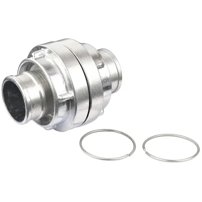 GEKO Adaptor voor brandweerslang - 52 mm - Aluminium - Corrosiebestendig - 2 stuks