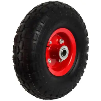 GEKO Rubber wiel - 2PR - 80 kg draagvermogen - 260 mm diameter - Stalen velg