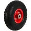 GEKO Rubber wiel - 2PR - 80 kg draagvermogen - 260 mm diameter - Stalen velg