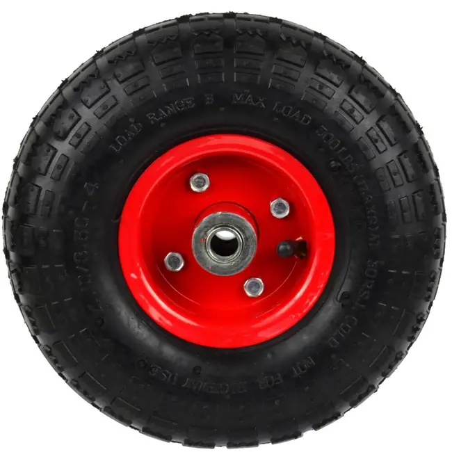 GEKO Rubber wiel - 2PR - 80 kg draagvermogen - 260 mm diameter - Stalen velg