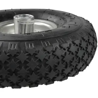 GEKO Rubber wiel voor kar - 275 mm diameter - 90 kg draagvermogen - Stalen velg