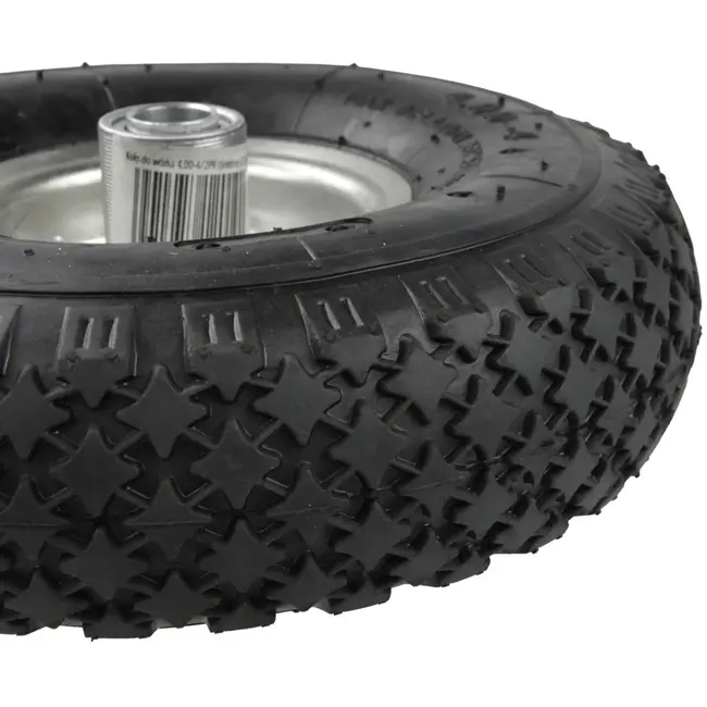 GEKO Rubber wiel voor kar - 275 mm diameter - 90 kg draagvermogen - Stalen velg