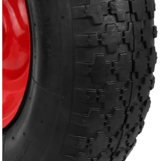 GEKO Rubberwiel voor kruiwagen - 90 kg draagkracht - 320 mm diameter - Met as inbegrepen