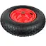 GEKO Rubberwiel - 100 kg draagkracht - Rode velg - Voor kruiwagens en karren