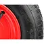 GEKO Rubberwiel - 100 kg draagkracht - Rode velg - Voor kruiwagens en karren
