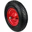 GEKO Rubberwiel - 100 kg draagkracht - Rode velg - Voor kruiwagens en karren