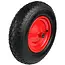 GEKO Rubberwiel - 100 kg draagkracht - Rode velg - Voor kruiwagens en karren