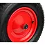 GEKO Rubberwiel - 100 kg draagkracht - Rode velg - Voor kruiwagens en karren