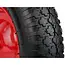 GEKO Rubberwiel - 100 kg draagkracht - Rode velg - Voor kruiwagens en karren