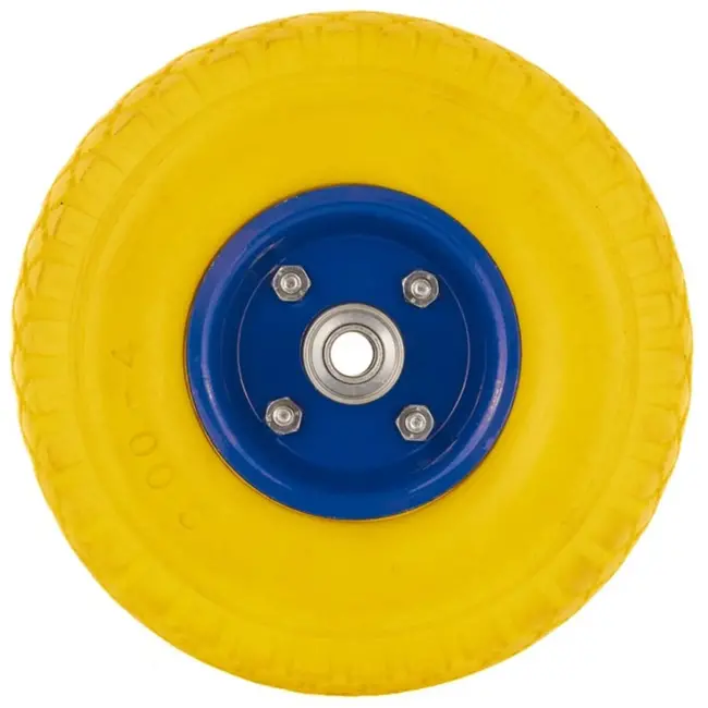 GEKO Stevig PU-wiel voor kar - 260 mm - 80 kg draagvermogen - Metalen velg