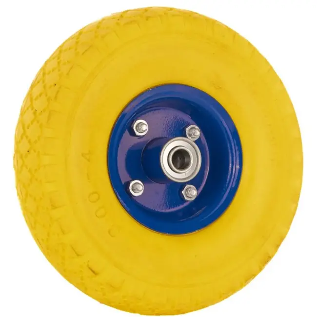 GEKO Stevig PU-wiel voor kar - 260 mm - 80 kg draagvermogen - Metalen velg