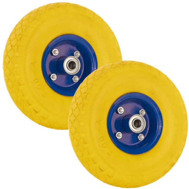 GEKO Stevig PU-wiel voor kar - 260 mm - 80 kg draagvermogen - Metalen velg