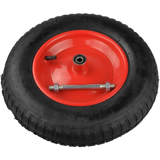 GEKO Rubber wiel - 3.50-8 - Stabiel & Duurzaam - Inclusief as