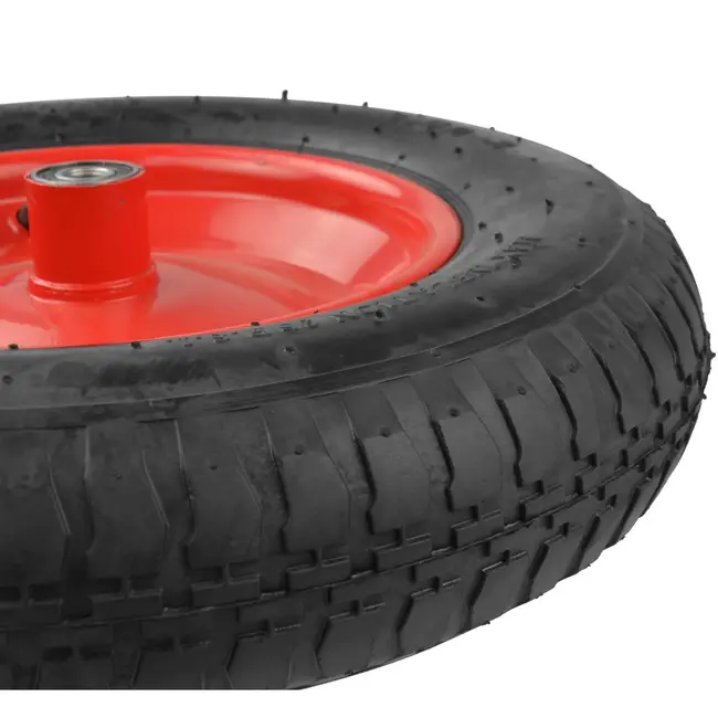 GEKO Rubber wiel - 3.50-8 - Stabiel & Duurzaam - Inclusief as