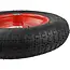 GEKO Rubberwiel voor kruiwagen - 3.25-8 - Duurzaam staal - Max. belasting 90 kg - Inclusief as