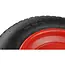 GEKO Rubberwiel voor kruiwagen - 3.25-8 - Duurzaam staal - Max. belasting 90 kg - Inclusief as