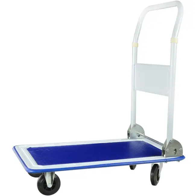 GEKO Platform transportwagen - 150 kg draagkracht - inklapbare handgreep - antislip oppervlak