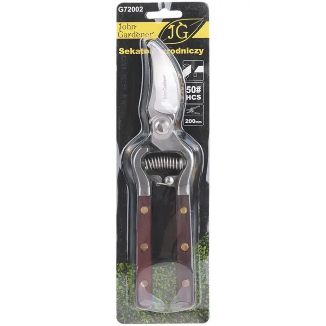 GEKO Bypass snoeischaar - Houten handvat - 200 mm - HCS staal - Precieze snede