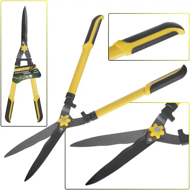 GEKO Heggenschaar - Golfsnede - Teflonlaag - 640 mm - Ergonomische handgrepen