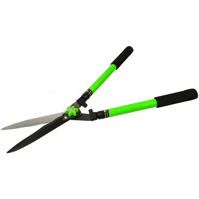 GEKO Telescopische heggenschaar - Golfblad - Verstelbare lengte 640-870 mm - Antislip handgrepen
