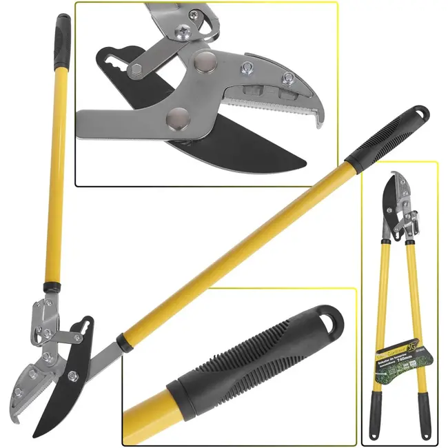 GEKO Bypass takkenschaar - Anvil en ratelmechanisme - 740 mm - Teflon coating - Ergonomische handgrepen