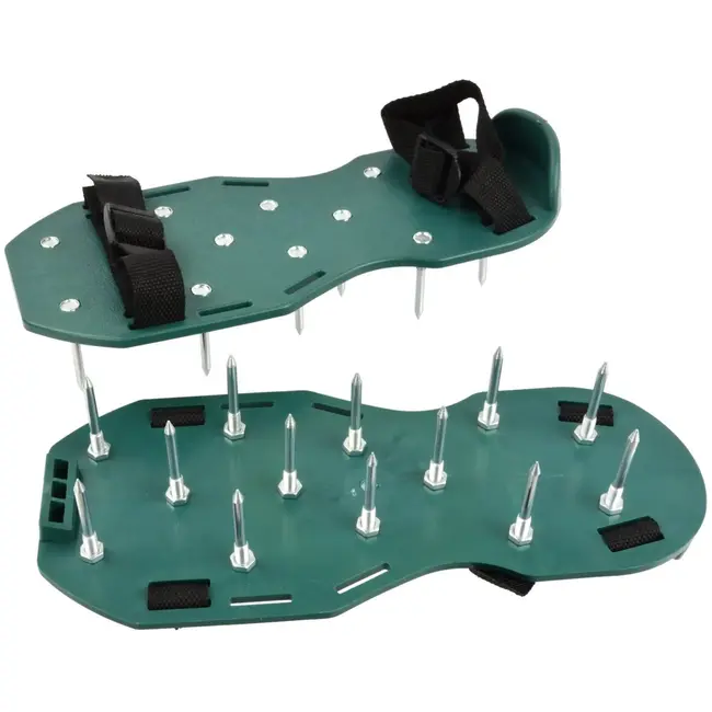 John Gardener Luchtige gazonsandalen - Verbeterde lucht- en waterdoorlaatbaarheid - Kunststof met stalen spikes