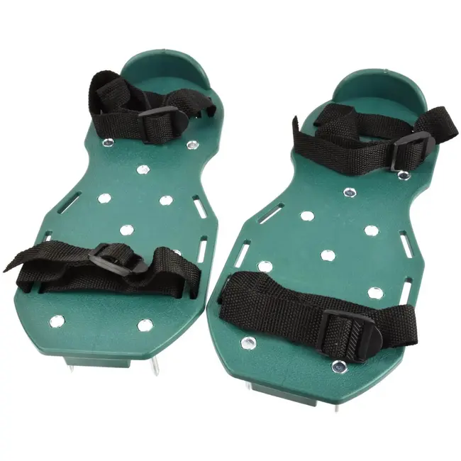 John Gardener Luchtige gazonsandalen - Verbeterde lucht- en waterdoorlaatbaarheid - Kunststof met stalen spikes