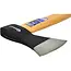 GEKO Bijl met houten handvat - antislip grip - gehard koolstofstaal - 600g