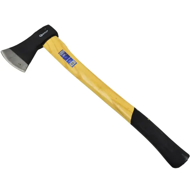 GEKO Bijl - Houten Handvat - Antislip Grip - Hoogwaardig Koolstofstaal - 1250 g