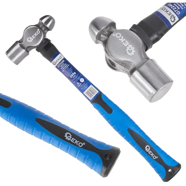 GEKO Ball pein hamer - 225g - antislip fiberglass handvat - 310 mm lang