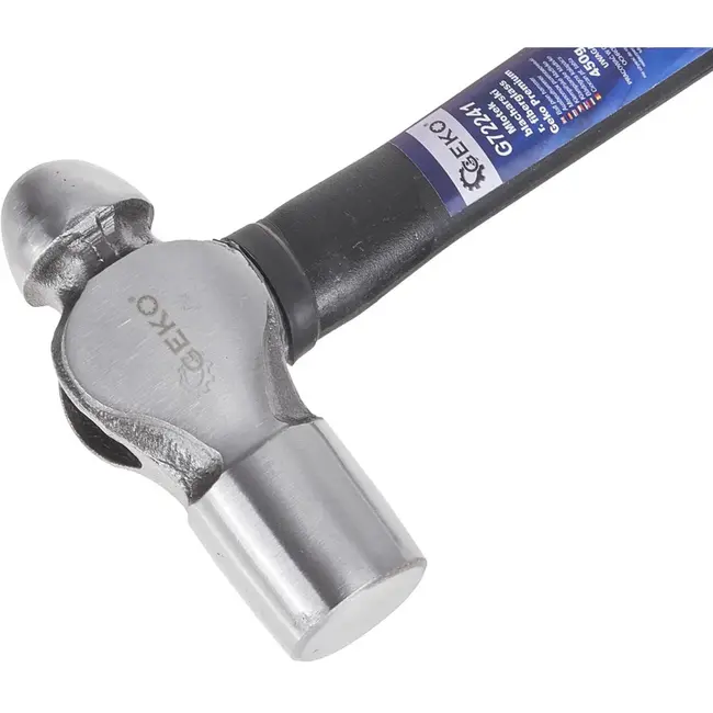 GEKO Ball pein hamer - 450g - antislip rubberen grip - glasvezel steel