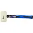 GEKO Rubberen hamer - wit - glasvezel handvat - antislip grip - 450g
