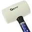 GEKO Rubberen hamer - wit - glasvezel handvat - antislip grip - 450g