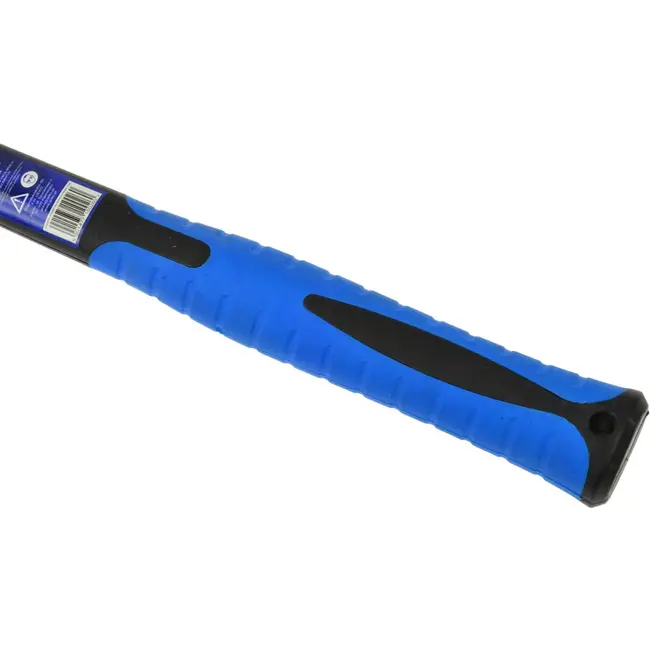 GEKO Rubberen hamer - wit - glasvezel handvat - antislip grip - 450g