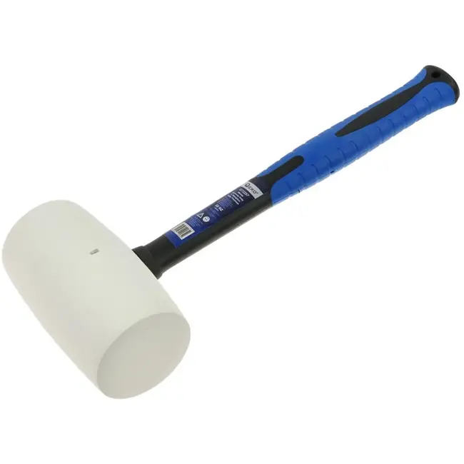 GEKO Witte rubberen hamer - schokabsorberend - antislip - 900g - 355 mm