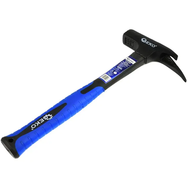 GEKO Dakhamer - 600g - TPR-handvat - Magnetische spijkerhouder - Carbon staal