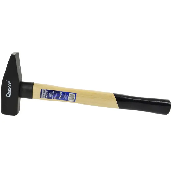 GEKO Machinistenhamer - 1000g - Hout - Ergonomisch - Precisie en Kracht