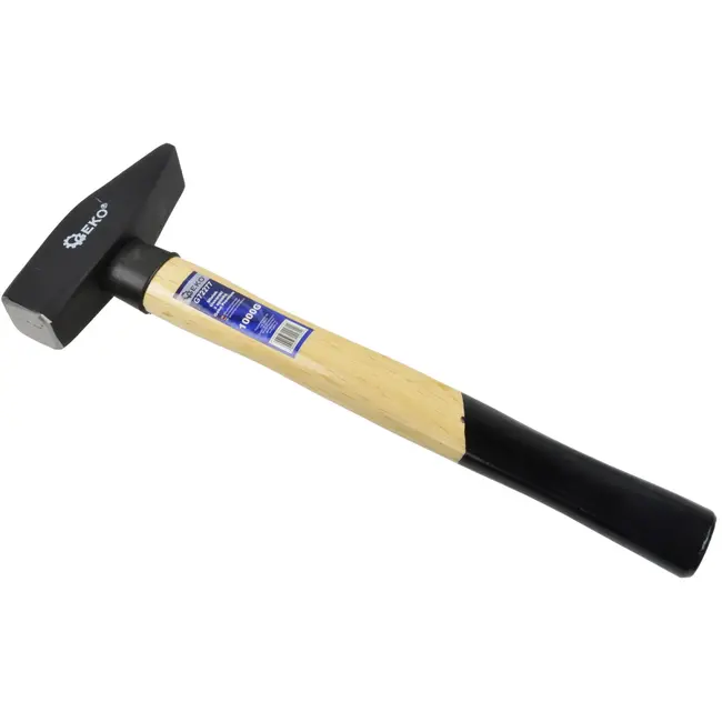 GEKO Machinistenhamer - 1000g - Hout - Ergonomisch - Precisie en Kracht